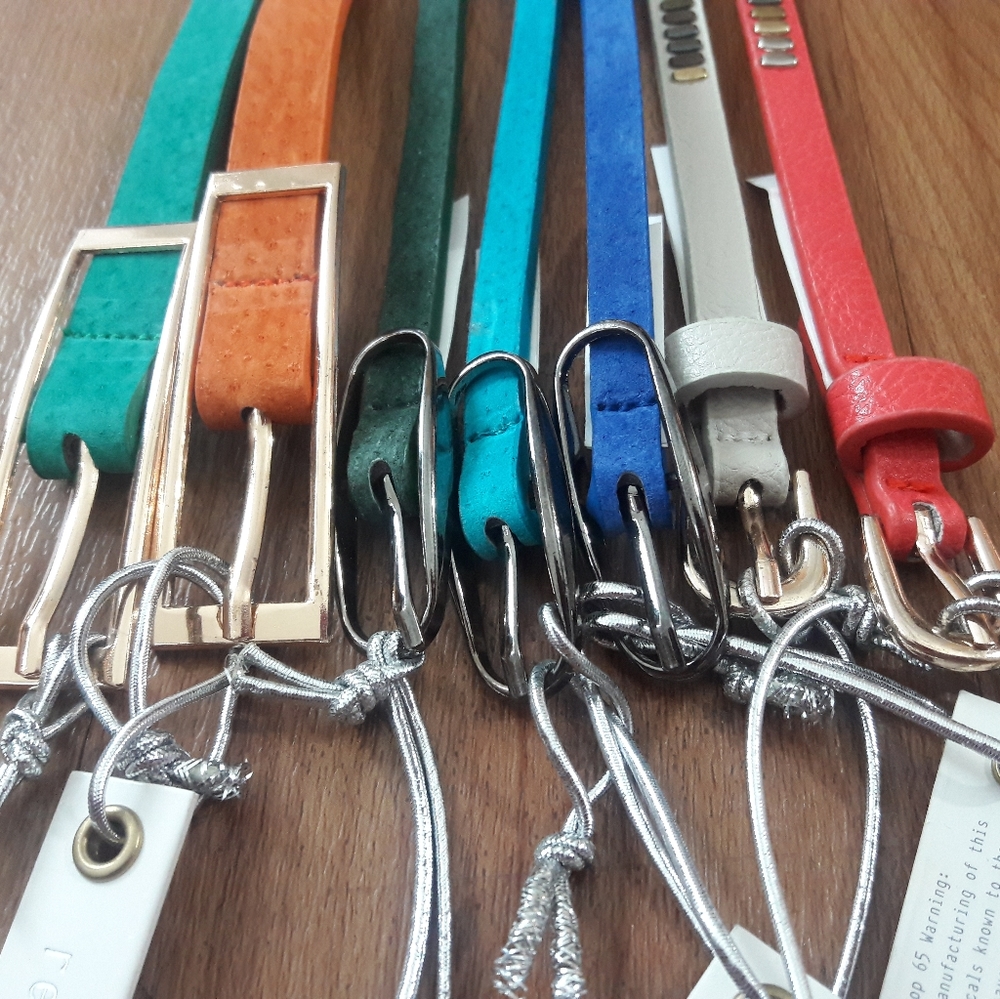 Remi & Reid Womens Slim Skinny Belts Bundle of 7 - Picture 4 of 8